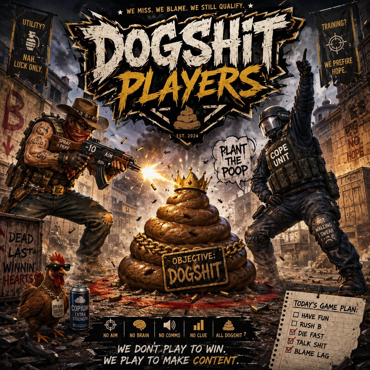 Dogshit Players illustrated emblem